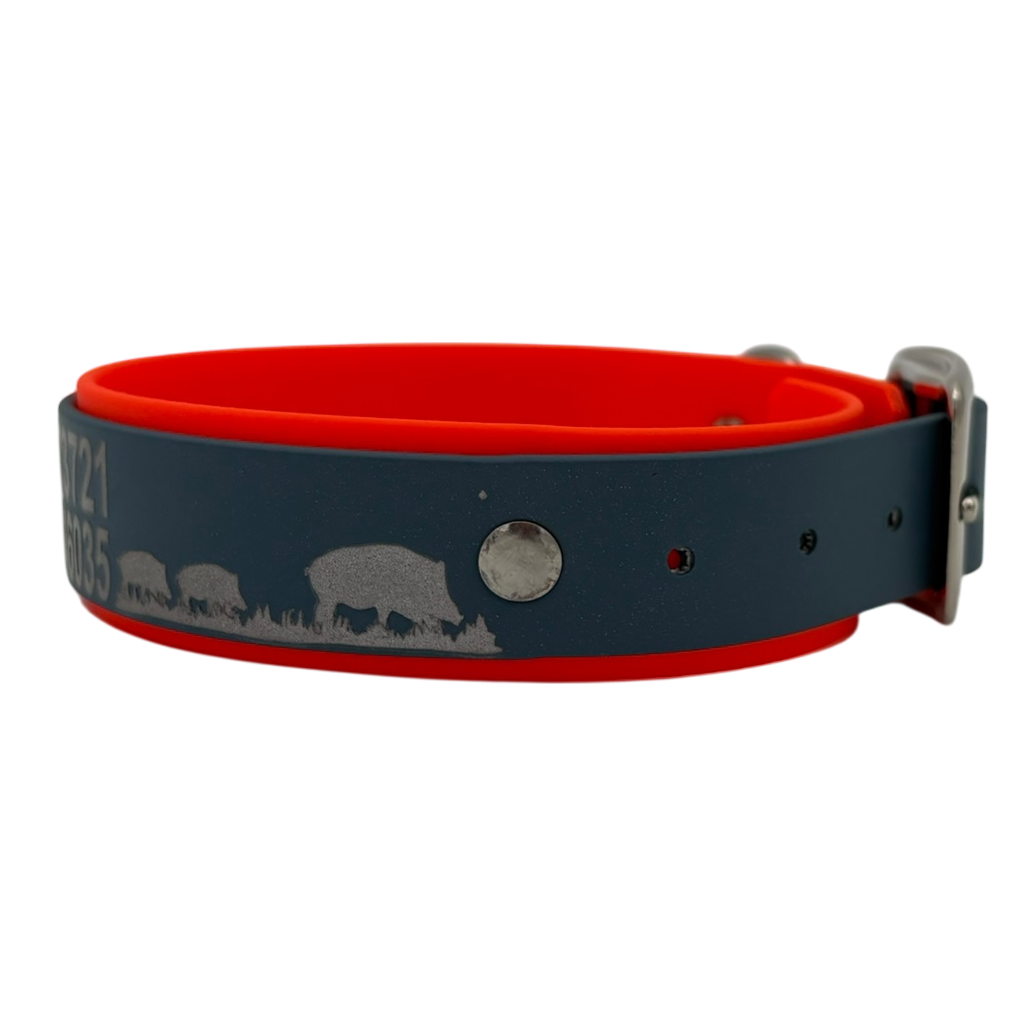 Hundehalsband mit Jagdszene