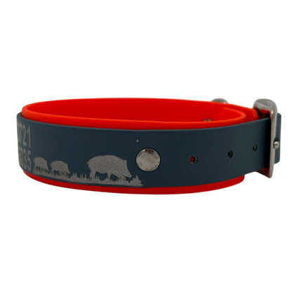 Hundehalsband mit Jagdszene