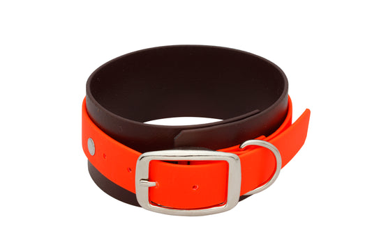 Halsband braun orange