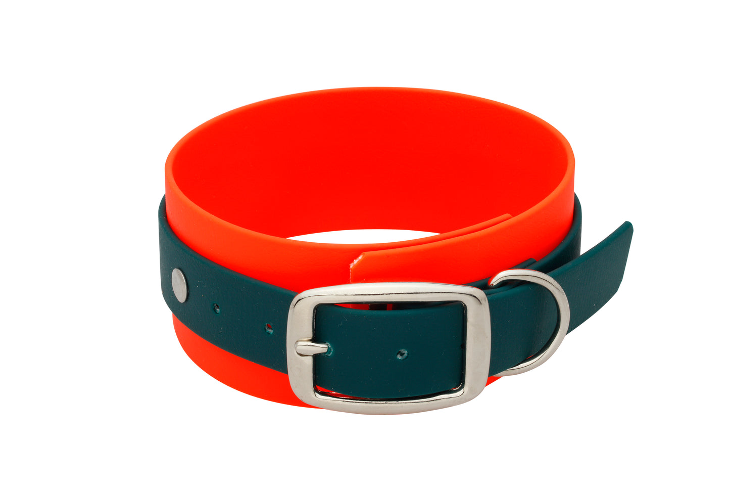 5 cm Halsband Biothane® zweifarbig Doppelsteg