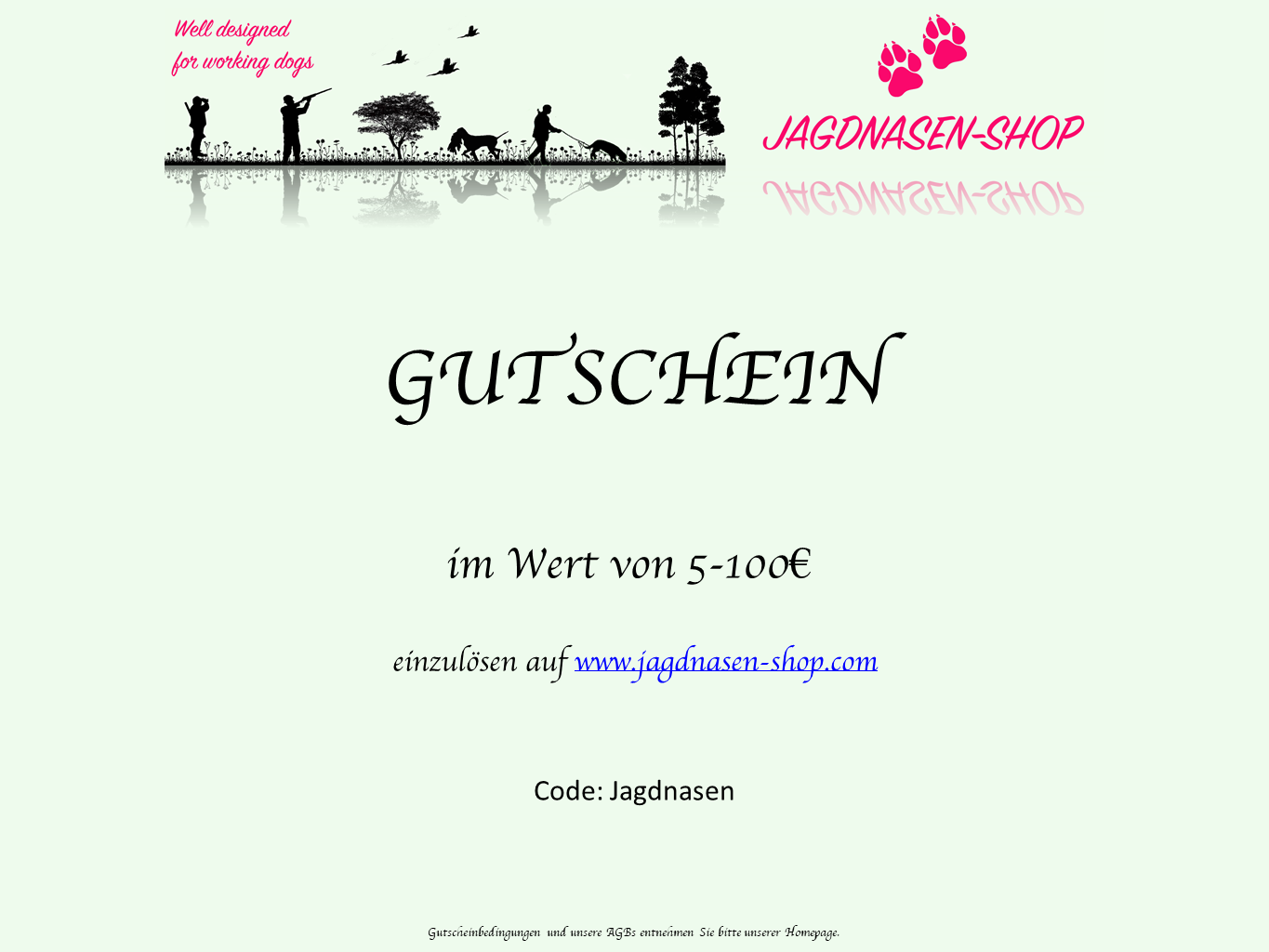 Gutschein Jagdnasen-Shop