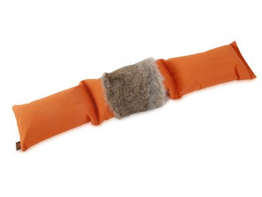 Dummy mit Kaninchenfellring orange