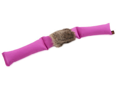 Dummy mit Kaninchenfellring pink