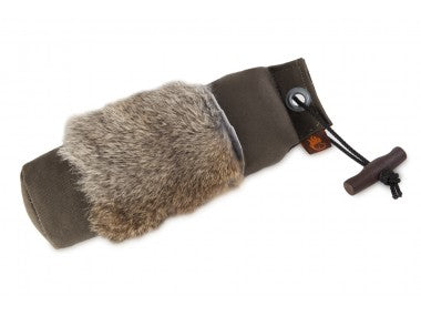 Dummy mit Kaninchenfellring khaki